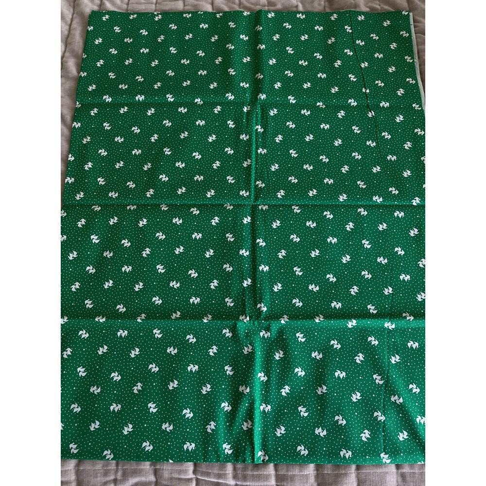 Christmas Fabric for quilting /white doves/